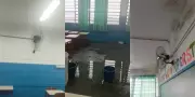 Escola em Itaquaquecetuba tem 'cachoeira' no teto e pais temem pela segurança dos alunos