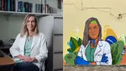 Grafiteiro homenageia cientista brasileira Tatiana Sampaio em muro de Uberlândia