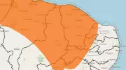 Inmet emite alerta de perigo para chuvas intensas em sete cidades do interior de Pernambuco