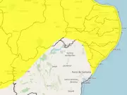 Inmet emite alerta de perigo potencial para chuvas intensas em 82 municípios de Pernambuco