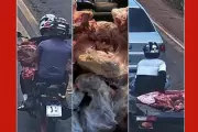 Onze suspeitos são identificados por saque de carne após tombamento de caminhão em MT