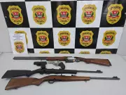 Polícia apreende seis armas em casa de suspeito de violência doméstica em Cerquilho