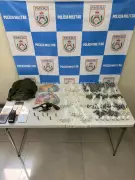 Quatro suspeitos são presos com drogas e arma em Volta Redonda, RJ