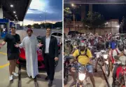 Sheik Tocantinense paga combustível para motoboys em ação solidária em Palmas