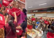 Tumulto em supermercado do RN: macarrão a R$ 0,01, café e frango geram disputas