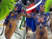 Viviane Araújo brilha como rainha convidada no Carnaval de Santos