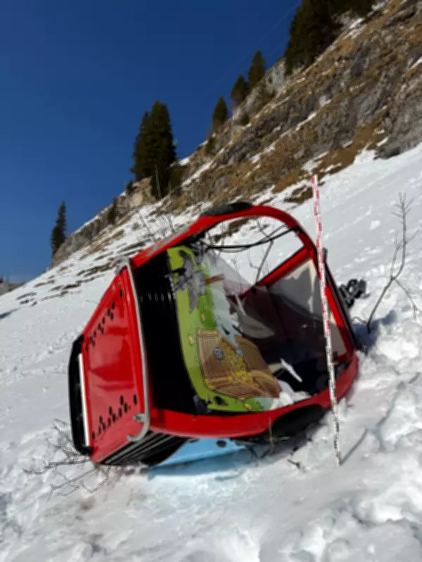 Acidente fatal em teleférico na Suíça: uma pessoa morre após queda de cabine durante ventos fortes