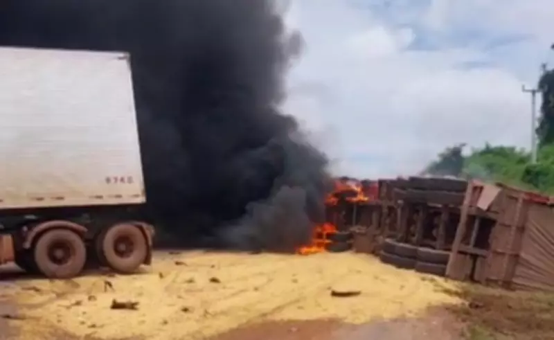 Acidente fatal entre carreta e caminhão baú na BR-163, no Pará, deixa uma vítima