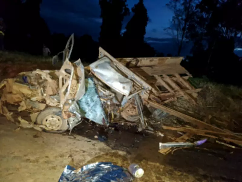 Acidente fatal entre dois caminhões na MG-170 em Pimenta deixa um morto e dois feridos