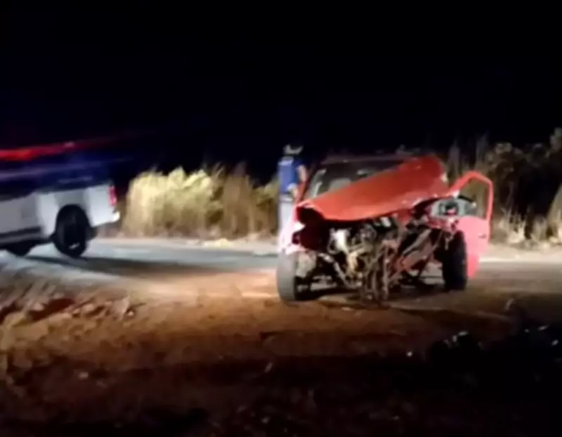 Acidente grave na RR-205: Carro invade contramão, colide com caminhonete e é atingido por outro veículo em Boa Vista