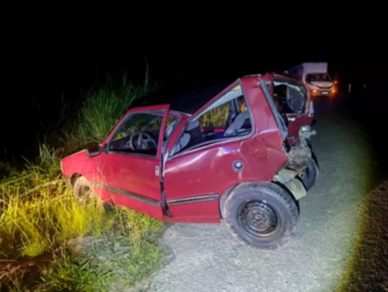 Acidente na MG-126 em Rio Novo deixa quatro feridos, incluindo idosos e criança