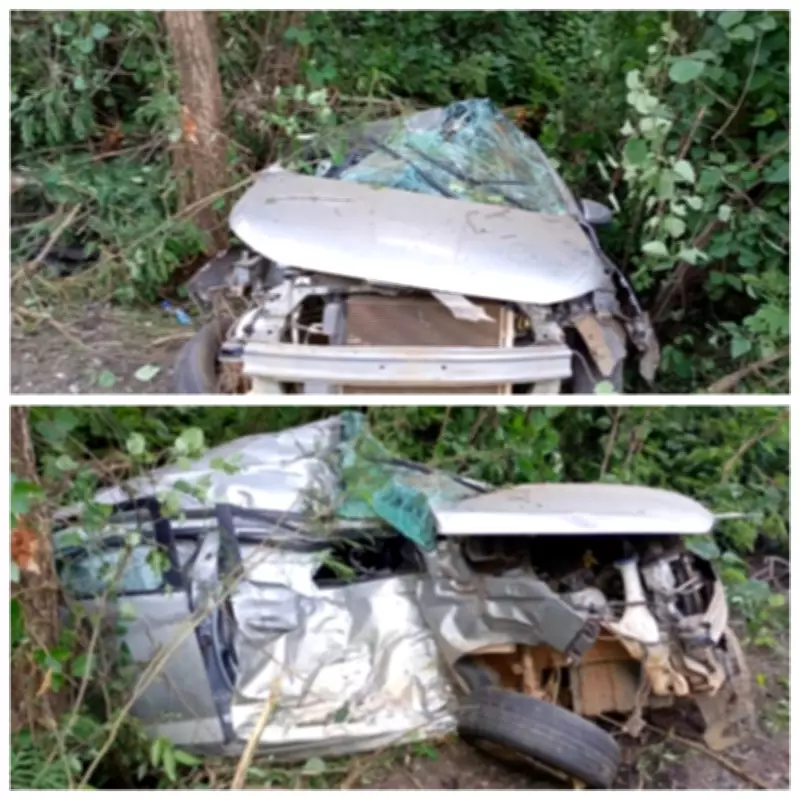 Acidente na MGC-122 em Janaúba deixa três feridos após carro bater em árvores