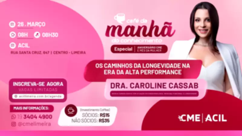 ACIL promove Café do Conhecimento especial com foco em longevidade e saúde da mulher