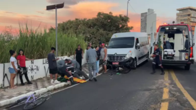 Adolescente de 17 anos é atropelado por van em viaduto de Bauru, São Paulo
