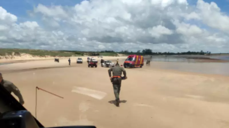 Adolescente sofre acidente com quadriciclo em praia do RN e é transportado de helicóptero