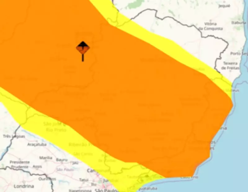 Alerta laranja de chuva intensa atinge mais de 700 cidades em Minas Gerais