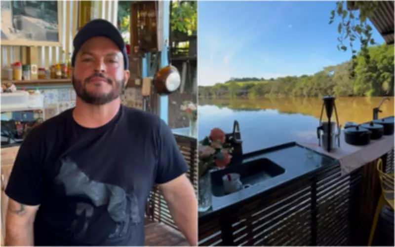 Ambientalista constrói casa flutuante e vive no Rio Verde em MG há quatro anos