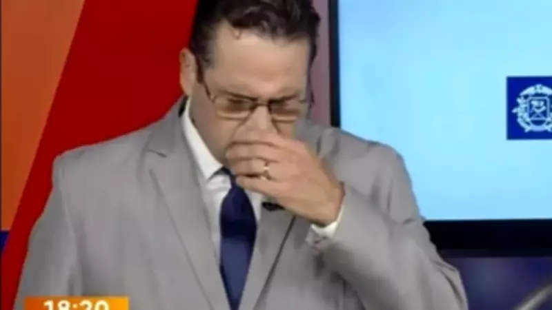 Apresentador Haroldo Arruda desmaia ao vivo durante telejornal Cidade Alerta MT