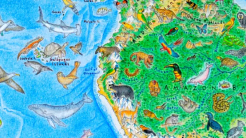 Artista recria mapa mundial com 1.642 animais e destaca biodiversidade brasileira