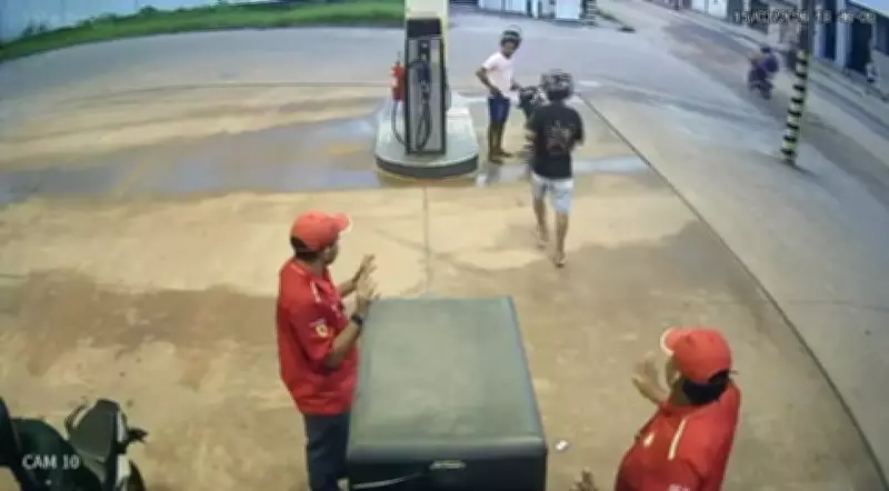 Assalto a posto de gasolina em Santarém é flagrado por câmeras de segurança