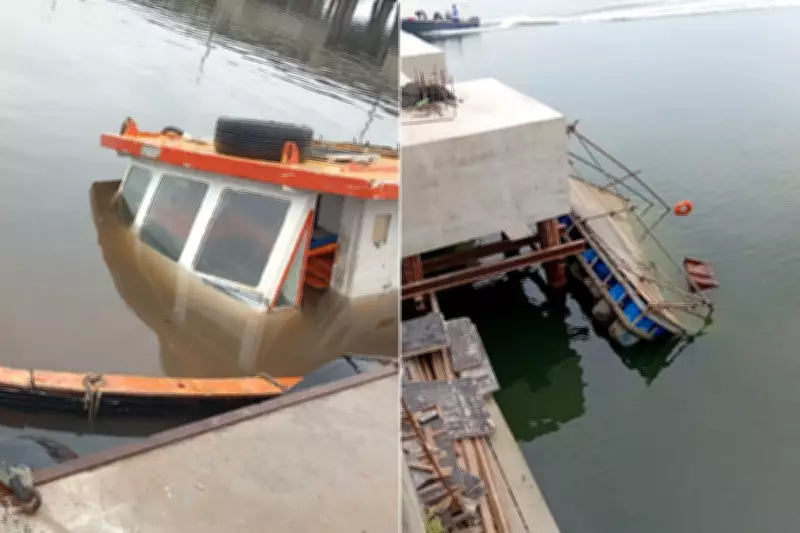 Barco e balsa afundam em São Vicente devido a fenômeno de maré enquartada