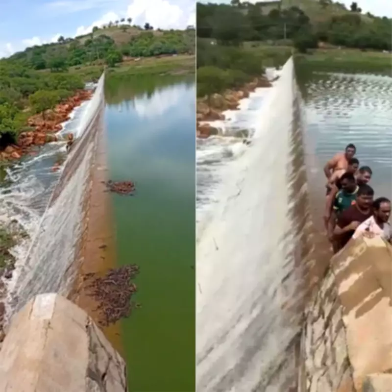 Barragem Dinamarca atinge capacidade máxima e sangra após chuvas no RN