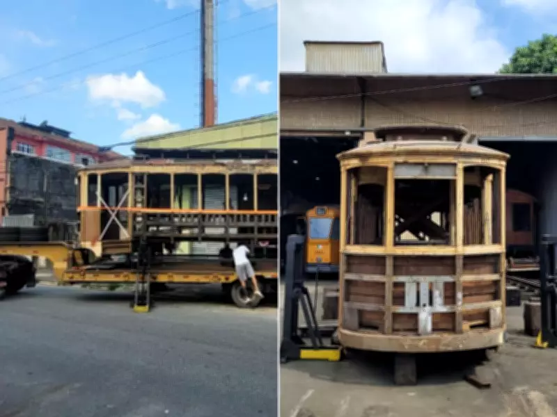 Bonde histórico português dos anos 1920 passa por revitalização milionária em Santos