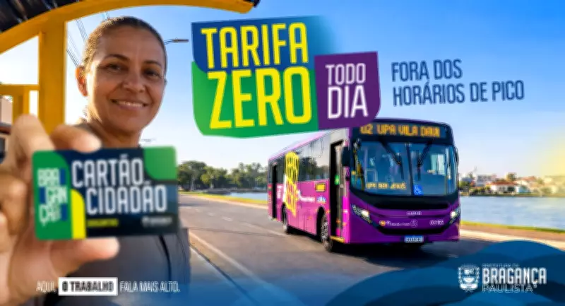 Bragança Paulista avança com Tarifa Zero: gratuidade fora do pico a partir de 2026