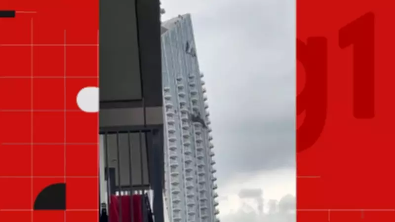 Brasileira em Dubai mostra de sua varanda prédio de luxo atingido por drone iraniano