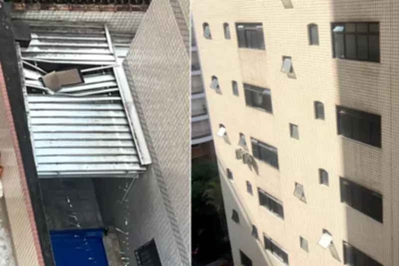 Briga entre pai e filha termina com cadeira arremessada pela janela em Santos