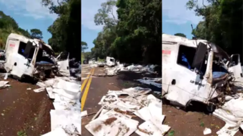 Caminhoneiro escapa ileso após caminhão se despedaçar em acidente grave na BR-373