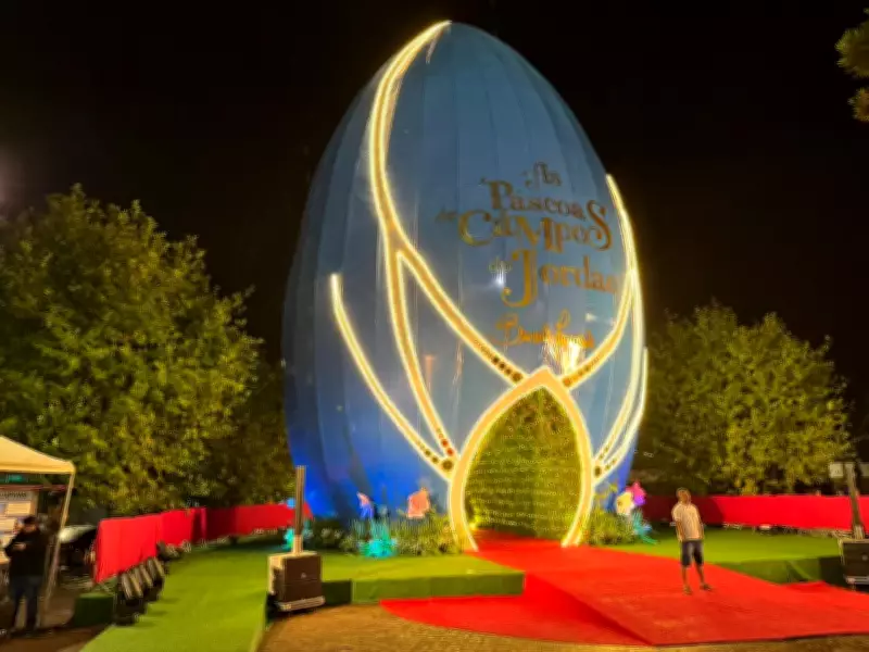 Campos do Jordão inaugura ovo de Páscoa de 20 metros para tentar recorde mundial