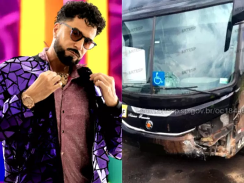 Cantor Latino e equipe sofrem acidente grave na SP-310 em Matão, interior de São Paulo