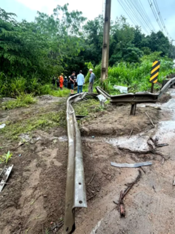Carro despenca em ribeirão na BR-458 e causa três mortes em Ipatinga, no Vale do Aço