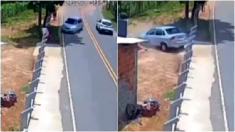 Carro perde controle em curva e atropela duas mulheres na zona rural de Viçosa do Ceará