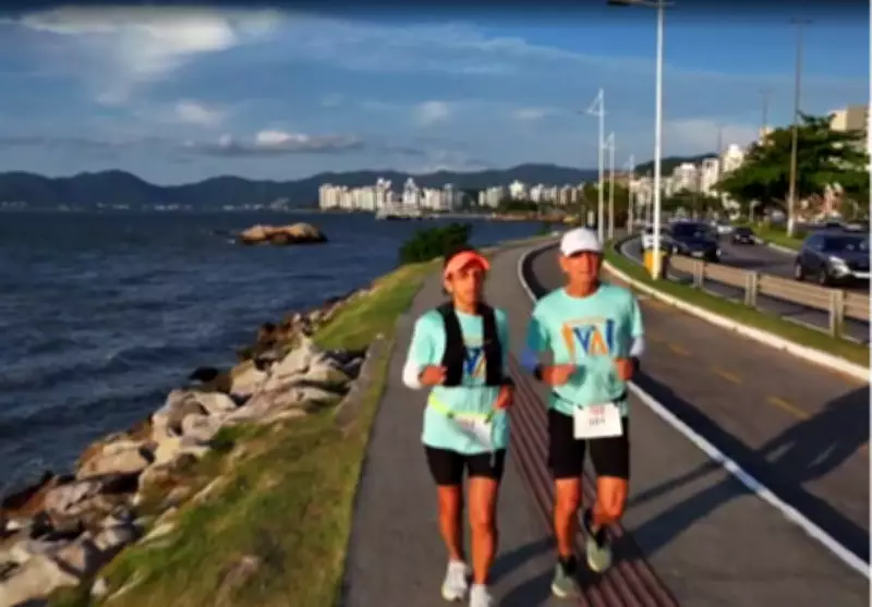 Casal de Florianópolis completa 113 dias consecutivos correndo meia maratona diária