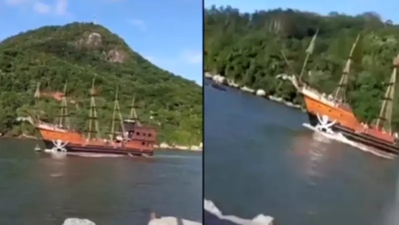 Casal em moto aquática é atropelado por 'Barco Pirata' em Balneário Camboriú; piloto ficou preso sob embarcação