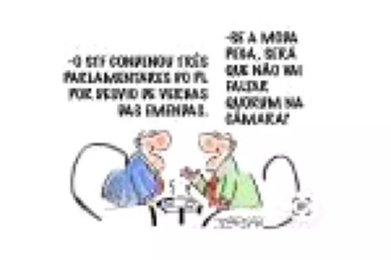 Charge de J. Caesar critica política brasileira em 18 de março