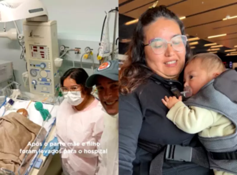 Chilena descobre gravidez em trabalho de parto no aeroporto de Florianópolis