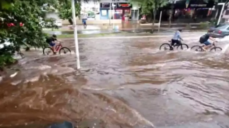 Chuva intensa causa alagamentos e transtornos em Ilha Solteira e Araçatuba, SP