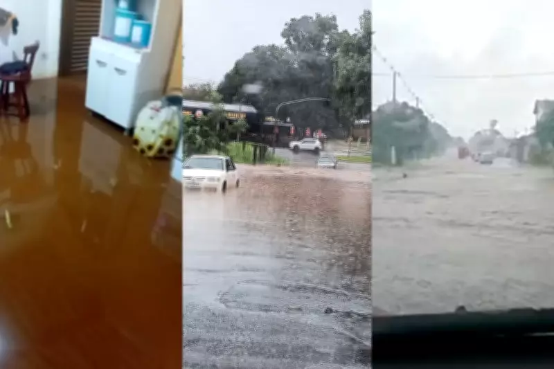 Chuva intensa causa alagamentos generalizados em Campo Grande nesta quarta-feira
