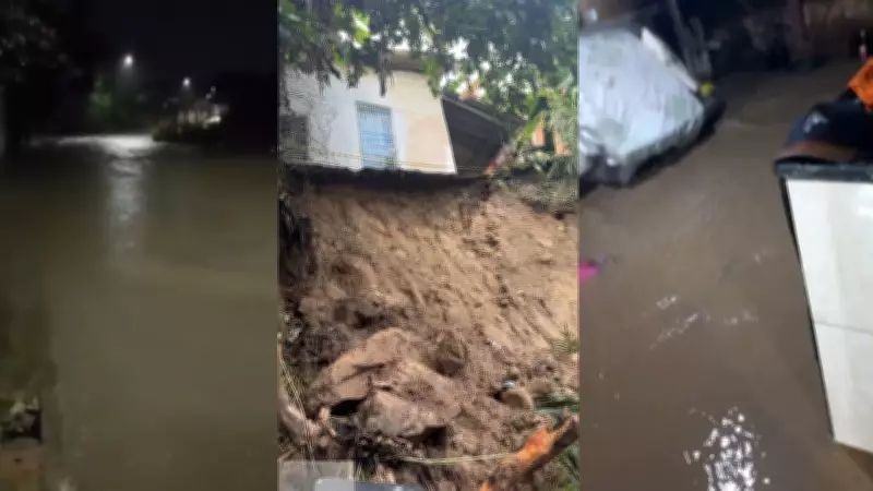 Chuva intensa em Betim causa desabamento parcial de casa e deixa famílias desalojadas