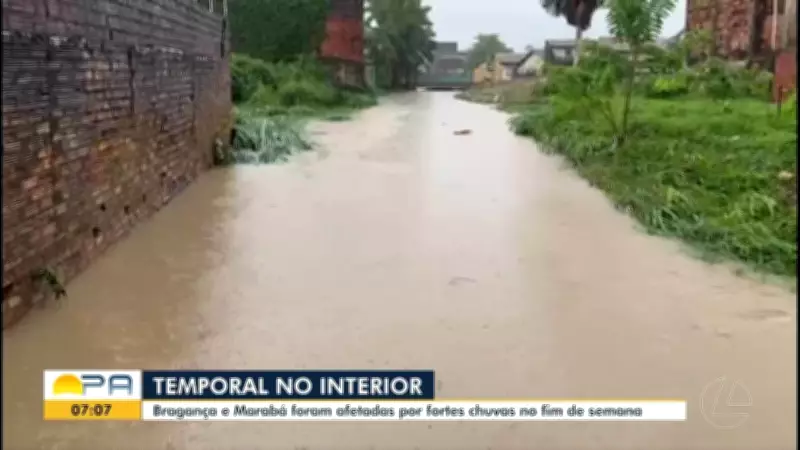 Chuvas intensas causam alagamentos e isolam comunidades em Bragança e Marabá, no Pará