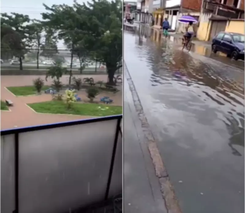 Chuvas intensas causam alagamentos e retorno de esgoto em Rio das Ostras