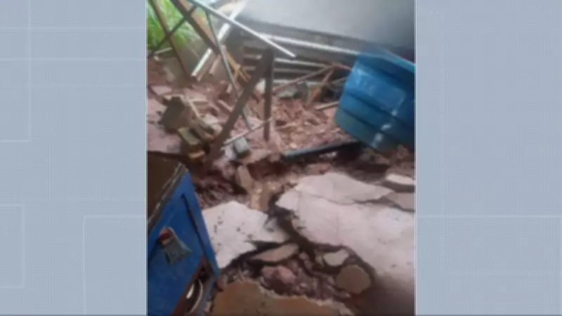 Chuvas intensas causam desabamentos e interdições em Congonhas, Minas Gerais