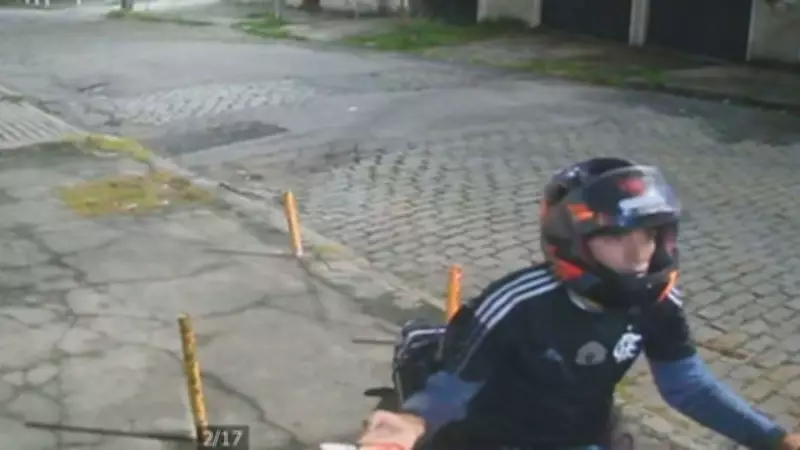 Câmeras de segurança flagram tentativa de assalto a policial militar em Quintino, Rio