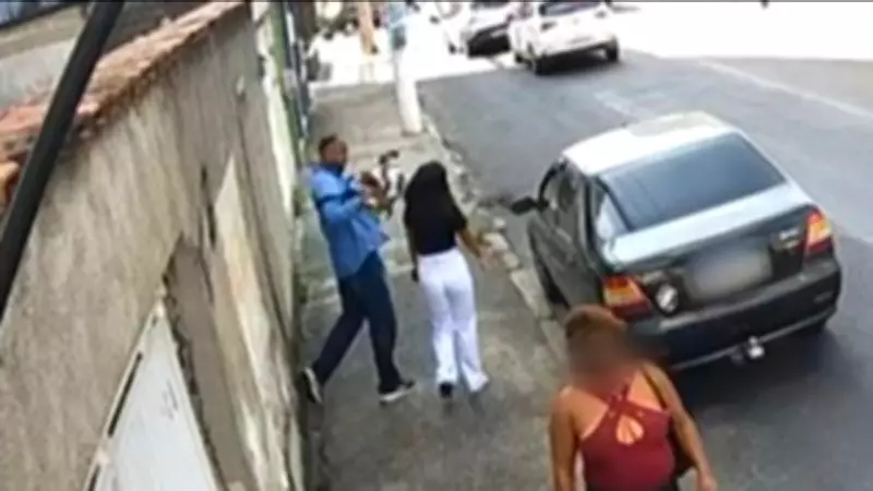 Câmeras flagram agressão violenta de ex-namorado; suspeito é preso em São João de Meriti