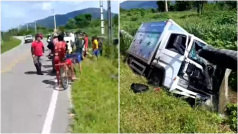 Colisão entre moto e caminhão mata casal em Maracanaú na CE-350