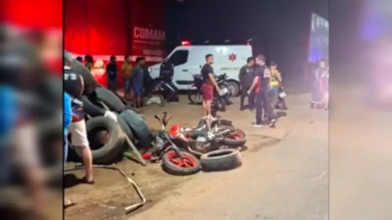 Colisão entre motos em Santarém deixa dois homens feridos e mobiliza equipes de resgate