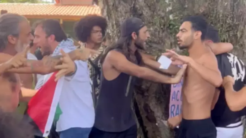 Confronto entre manifestantes pró-Palestina e turistas israelenses gera tumulto em Itacaré